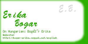 erika bogar business card